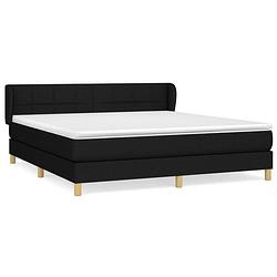 Foto van The living store boxspringbed - pocketvering - 180x200cm - zwart - inclusief matras en topmatras