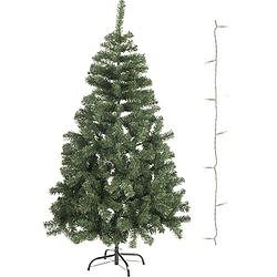 Foto van Mini kunst kerstboom 60 cm met helder witte verlichting - kunstkerstboom