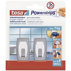 Foto van Tesa powerstrips® tesa powerstrips haken small convex rvs (geborsteld)