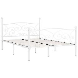 Foto van The living store metalen bedframe - elegant - bedframes - afmeting- 211x169x105 cm - kleur- wit - materiaal- metaal en