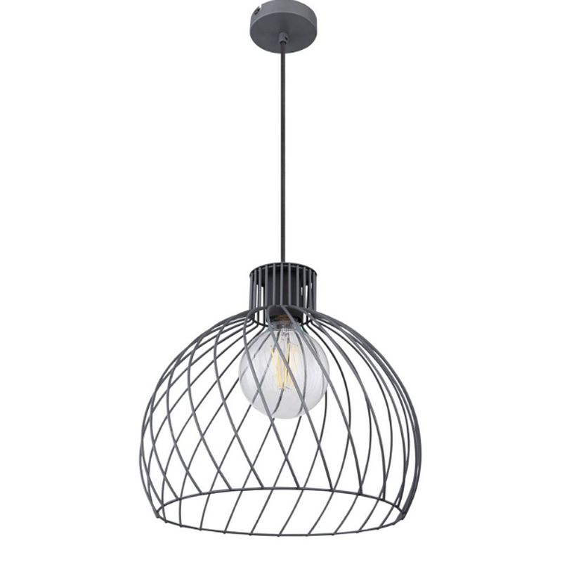 Foto van Industriële hanglamp beverone - l:35cm - e27 - metaal - zwart