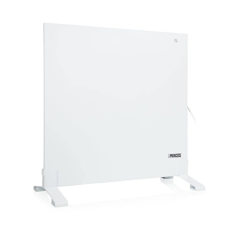 Foto van Princess 348235 slimme infrarood verwarmingspaneel - 350 watt - randloos - 60 x 60cm - vrijstaand/wandmontage