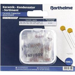 Foto van Barthelme keramische condensator assortiment radiaal bedraad 50 v/dc 100 stuk(s)