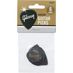 Foto van Gibson aprm6-73 modern guitar picks 6-pack black 0.73 mm plectrumset (6 stuks)