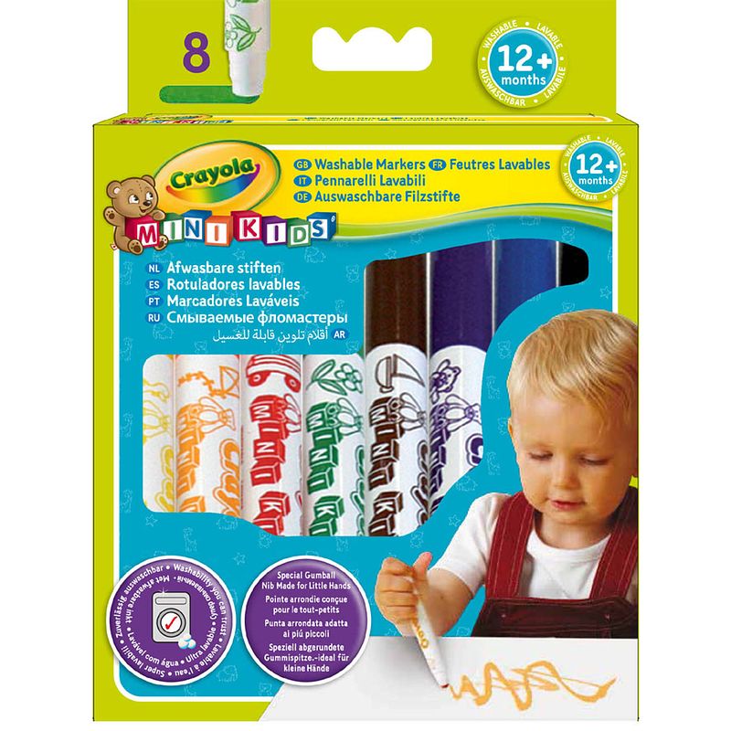 Foto van Crayola mini kids viltstiften met bolle punt - 8 stuks