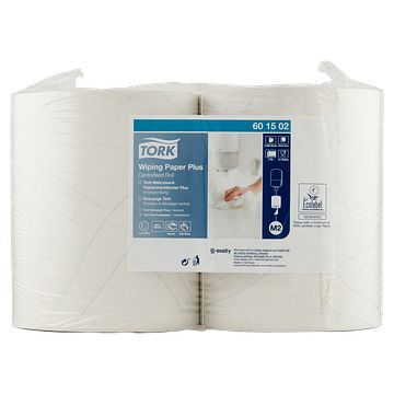 Foto van Tork wiping paper plus 2 laags 2 rollen m2 601502 bij jumbo