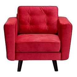 Foto van Fauteuil bristol - stof - rood - leen bakker