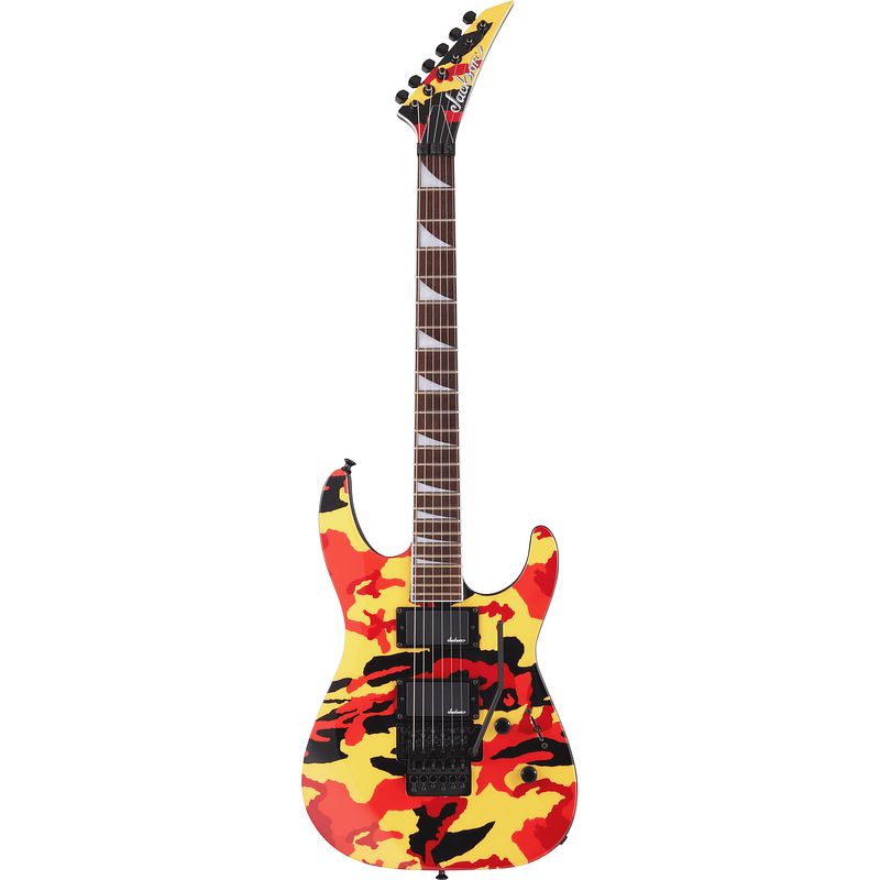 Foto van Jackson x series soloist slx dx camo, multi-color elektrische gitaar met floyd rose