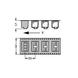 Foto van Wago 250-203/353-604/997-404 veerkrachtklemblok 1.50 mm² aantal polen 3 zwart 160 stuk(s)