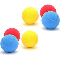 Foto van Soft foam ballen - set 6x - gekleurd - 6.5 cm - speelgoed - tennisballen