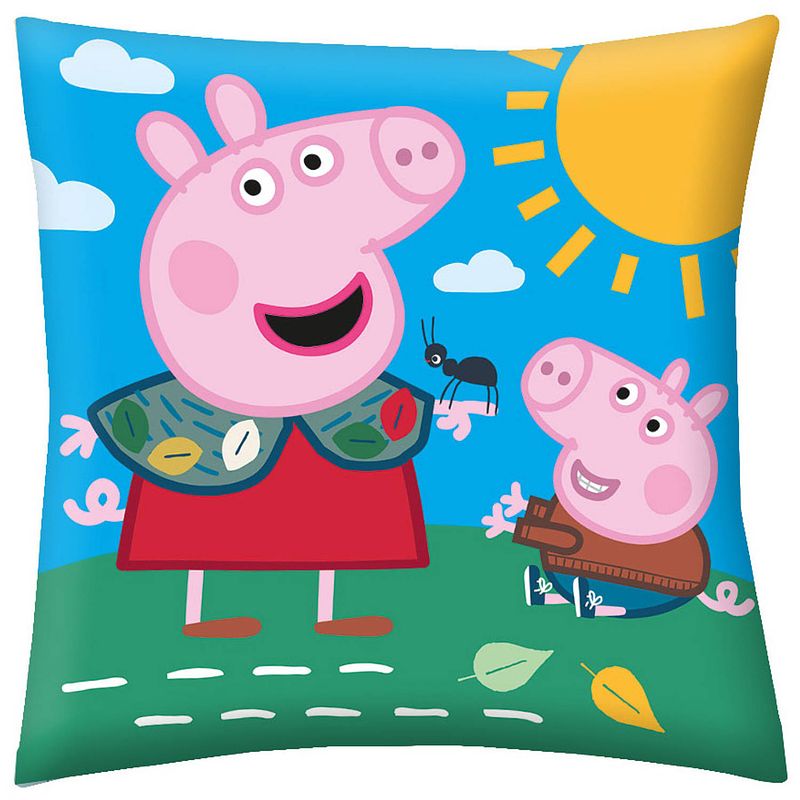 Foto van Peppa pig kussen nature - 40 x 40 cm - polyester