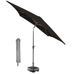 Foto van Kopu® vierkante parasol malaga 200x200 cm met hoes - black