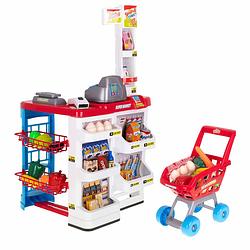 Foto van Speelgoedwinkeltje - supermarkt winkel speelgoed - kassa - trolley model 2 - accessoires