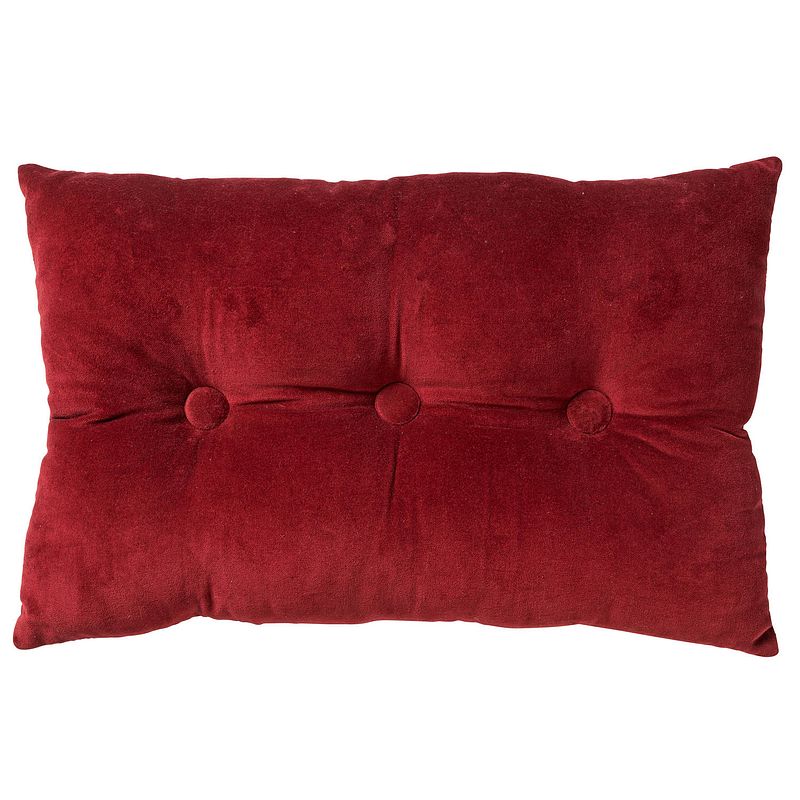 Foto van Dutch decor valerie - sierkussen velvet merlot 40x60 cm - rood - rood