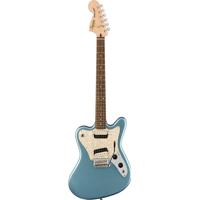 Foto van Squier paranormal super-sonic ice blue metallic elektrische gitaar