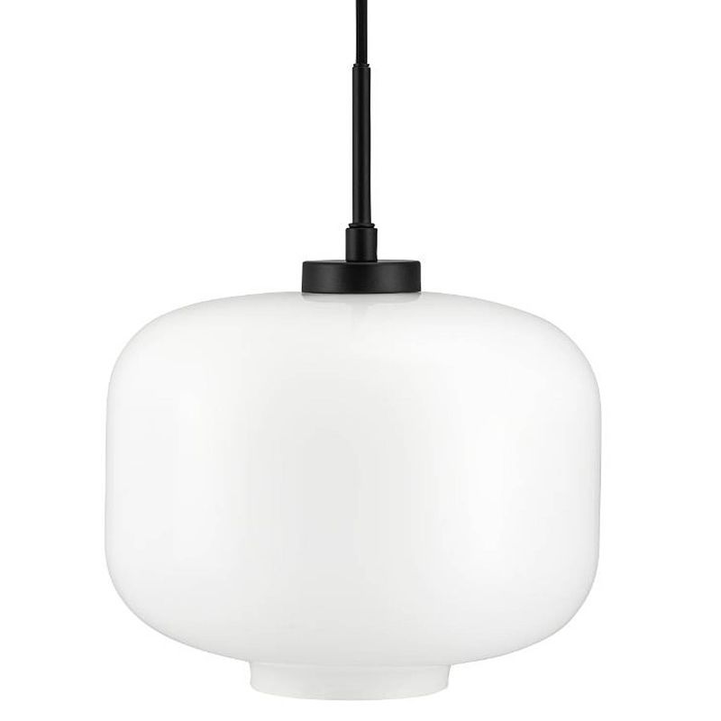 Foto van Dyberg larsen hanglamp arp 25 x 32 cm e27 opaal 25w wit/zwart