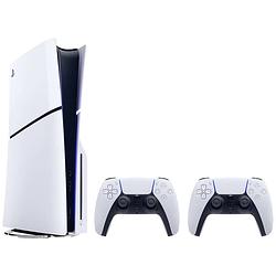 Foto van Sony playstation 5 console slim standard edition 1.02 tb wit, zwart incl. 2 controllers