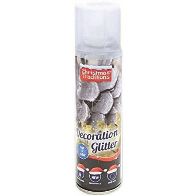 Foto van Witbaard decoratiespray glitter 100 ml zilver