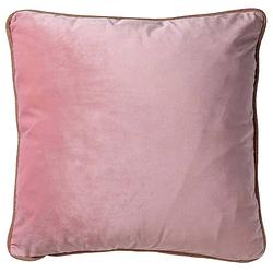 Foto van Dutch decor finn - sierkussen velvet coral blush glitter bies 45x45 cm - roze - roze