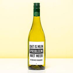 Foto van Wijnfles pensioen niet mijn probleem - wit (sauvignon blanc)