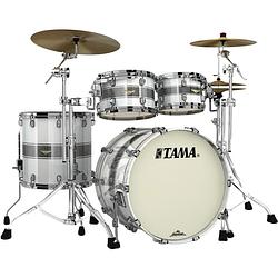 Foto van Tama ma42tzbns-ssr star classic maple silver snow racing stripe 4d. shellset zwart vernikkelde hardware