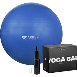 Foto van Rockerz fitness® - yoga bal inclusief pomp - pilates bal - fitness bal - zwangerschapsbal - 90 cm - kleur: blauw