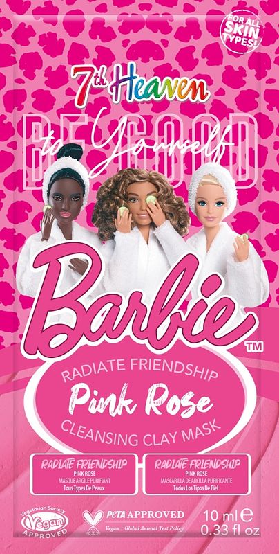 Foto van Barbie clay face mask pink rose
