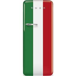 Foto van Smeg fab28rdit5 italiaanse vlag koelkast met vriesvak groen