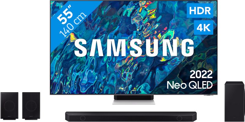 Foto van Samsung neo qled 55qn95b (2022) + soundbar