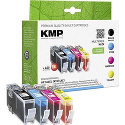 Foto van Kmp cartridge vervangt hp 364xl compatibel combipack zwart, cyaan, magenta, geel h62v 1712,0005