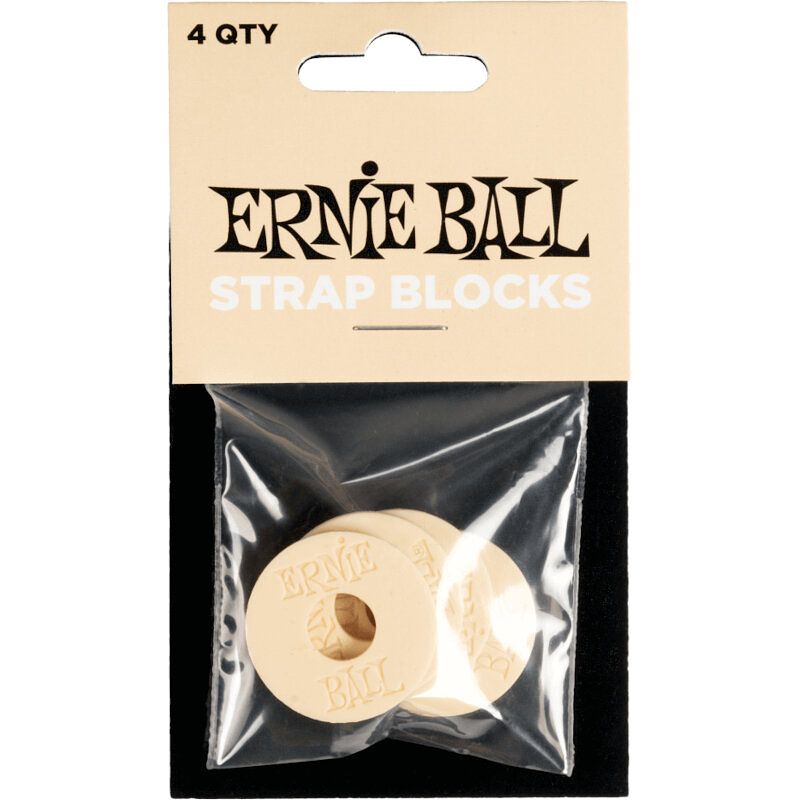 Foto van Ernie ball 5624 strap blocks cream (4 stuks)