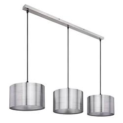 Foto van Moderne hanglamp sinni - l:110cm - e27 - metaal - grijs