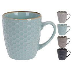 Foto van Set van 4x stuks luxe gekleurde stoneware bekers/koffiekopjes 200 ml - bekers