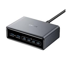 Foto van Anker prime charger (200w, 6 ports, gan) usb hub zwart