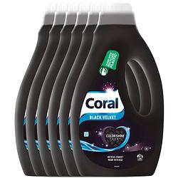 Foto van Coral - vloeibaar wasmiddel - black velvet - voordeelverpakking 6 x 26 wasbeurten