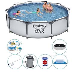 Foto van Bestway steel pro max rond 305x76 cm - zwembad combinatie set