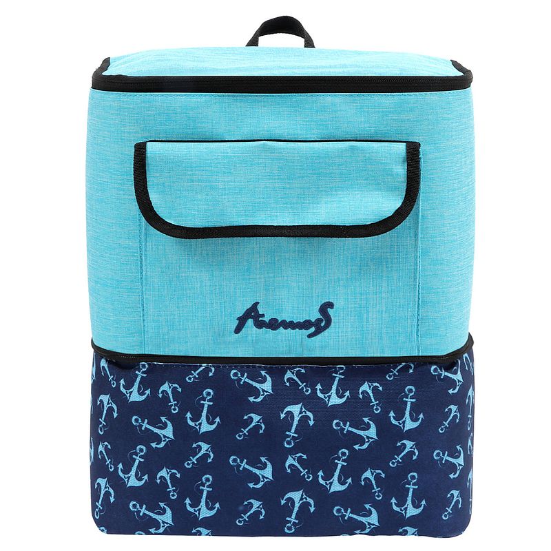 Foto van Anemoss sailboat koeltas - koelrugzak - lunchtas - blauw - 17l