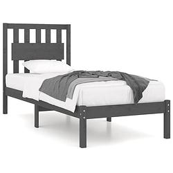 Foto van The living store houten bedframe - massief grenenhout - 195.5 x 95.5 x 31 cm - geschikt voor 90 x 190 cm matras