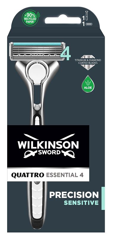 Foto van Wilkinson quattro titanium sensitive apparaat