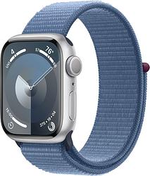 Foto van Apple watch series 9 41mm zilver aluminium sport loop