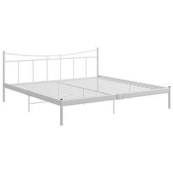 Foto van The living store metalen bedframe - metalen bedframe - 209.5 x 202 x 88.5 cm - wit