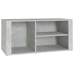 Foto van The living store schoenenkast - betongrijs - 100 x 35 x 45 cm - elegant - stevig - ruim