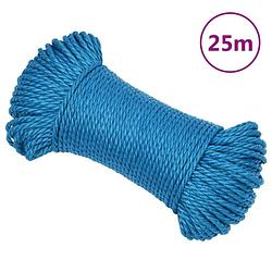 Foto van Vidaxl werktouw 3 mm 25 m polypropeen blauw