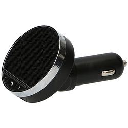 Foto van Grundig bluetooth speaker en usb autolader - aansluiting sigarettenaansteker - handsfree bellen - 2.1a/24v - zwart