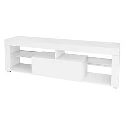 Foto van Ml-design tv lowboard wit, 120x51x35 cm, gemaakt van mdf spaanplaat