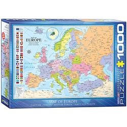 Foto van Eurographics puzzel map of europe - 1000 stukjes