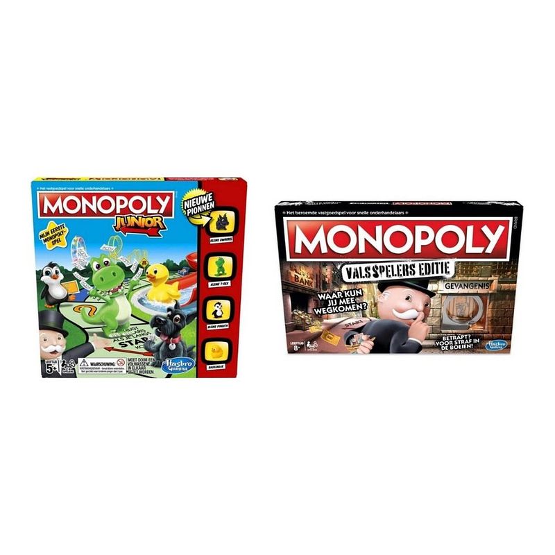 Foto van Spellenbundel - 2 stuks - monopoly junior & monopoly valsspelerseditie
