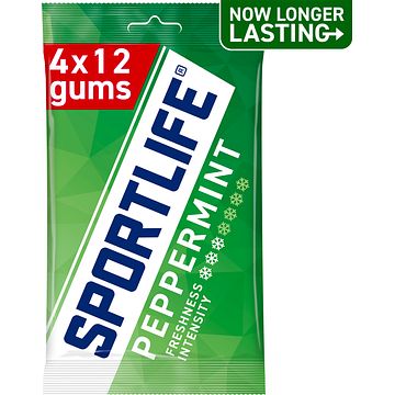 Foto van Sportlife sugar free gums peppermint 4 x 18g bij jumbo