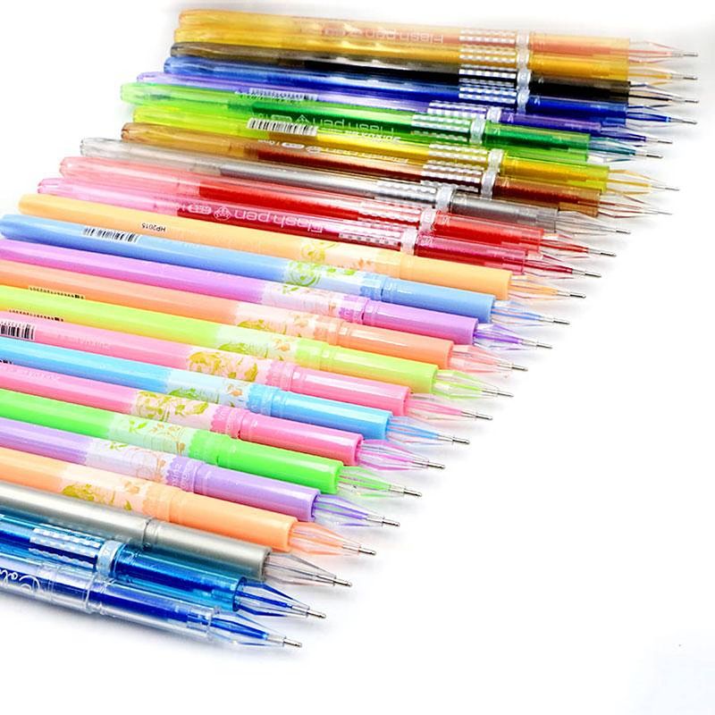 Foto van 4artz® set van 48 gelpennen - metallic, fluoriscerend, diverse kleuren