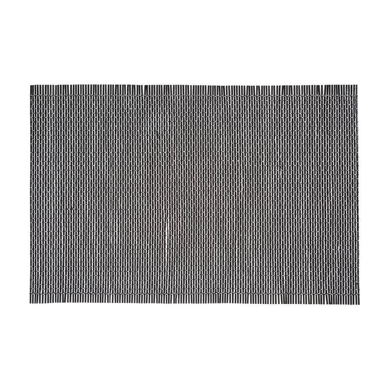 Foto van Rechthoekige placemat zwart bamboe 45 x 30 cm - placemats